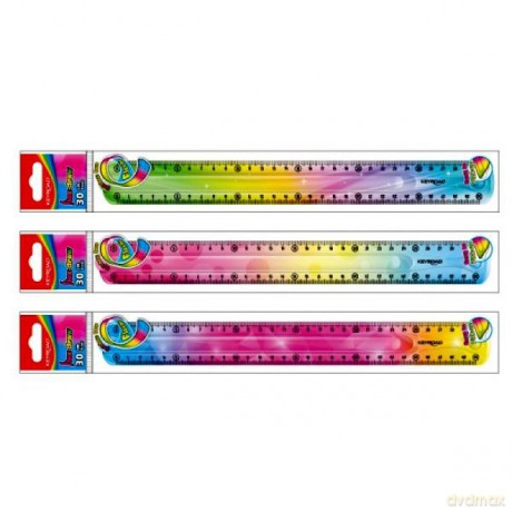 Linijka elastyczna tęczowa 30 cm Keyroad mix