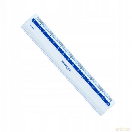 Linijka plastikowa transparentna 15 cm Keyroad