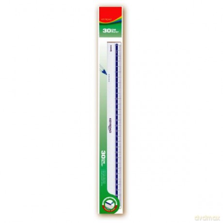 Linijka plastikowa transparentna 30 cm KEYROAD