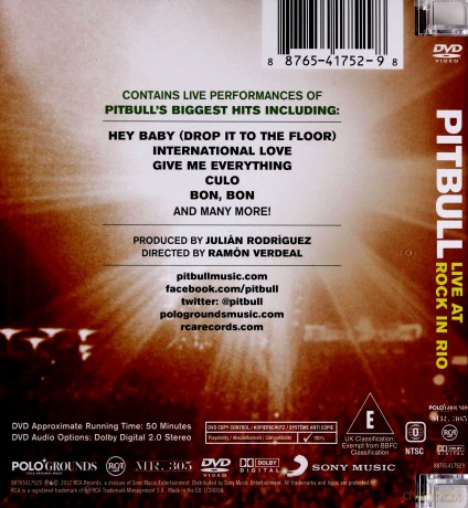 Pitbull: Pitbull: Live At Rock In Rio [DVD]