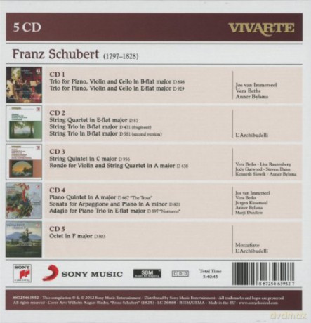 Schubert: The Piano Trios; Piano Quintet "The Trout"; String Quintet; Octet D 803; Arpeggione Sonata Etc. [5CD]