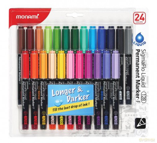 Marker permanentny SigmaFlo F 128 24 kolory