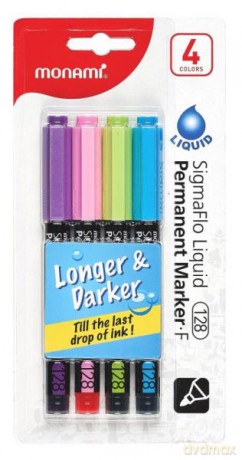 Marker permanentny SigmaFlo F 128 4 kolory
