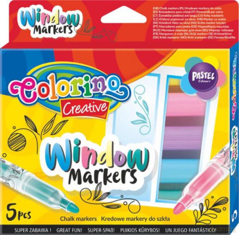 Markery do szkła 5 kolorów Creative Colorino
