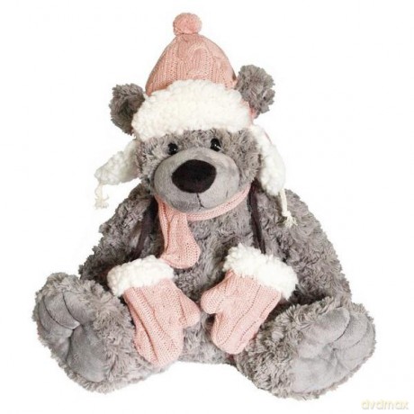 Miś Niels fungi w różowej czapce 32 cm 12464