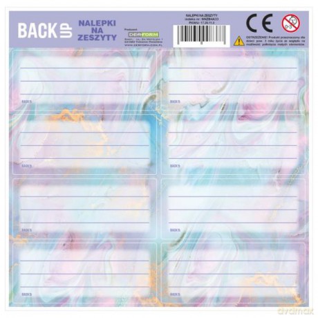 Nalepki na zeszyt BACKUP 4 A 33 Magic style mix