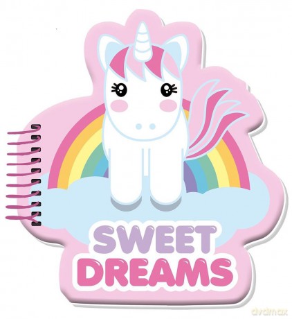 Notatnik notes w silikonowej oprawie, 3 wzory Jednorożec Sweet Dreams KL10633 mix