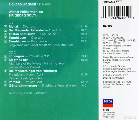 Georg Solti: Wagner: Orchestral Favourites [2CD]