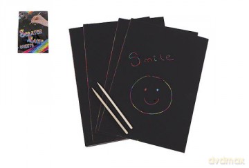Notes czarne karteczki A4 50szt 620651