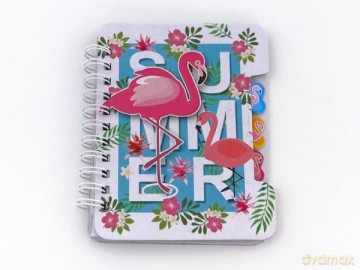 Notes na sprężynie z flamingiem 486508 mix