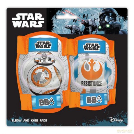 Ochraniacze rowerowe: kolana i łokcie Star Wars BB8 9038