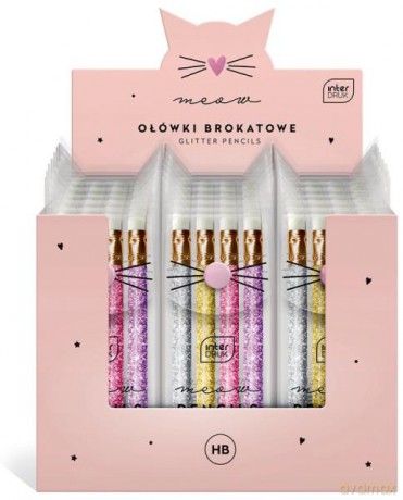 Ołówek mini brokatowy Glitter 4 szt p21 mix