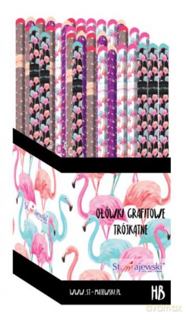 Ołówek trójkątny HB Flamingos