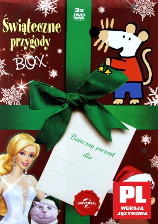 Dziecięcy box świąteczny: Barbie w opowieści wigilijnej / Mysia i gwiazdka / Ciekawski George Małpiszon i Święta  BOX [3DVD]