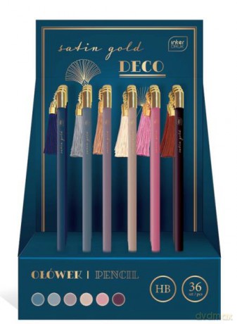 Ołówek z zawieszką chwost Deco Satin Gold mix