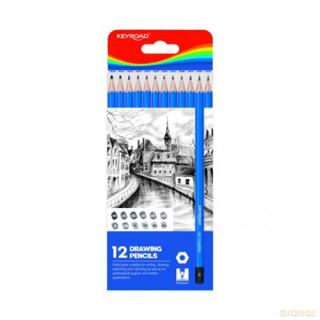 Ołówki do szkicowania 12szt zestaw Keyroad