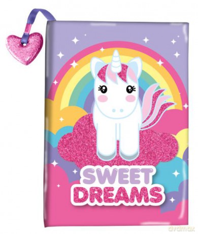 Pamiętnik brokatowy z serduszkiem Sweet Dreams KL10632