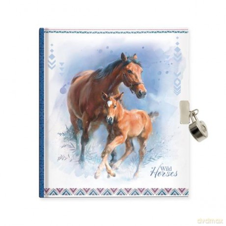 Pamiętnik na kłódkę Wild horses 1442-0313