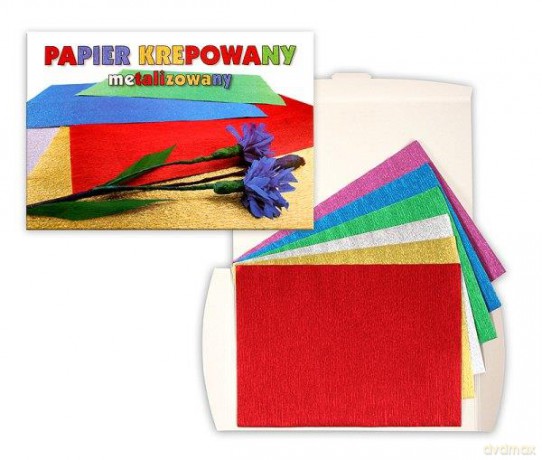 Papier krepowany metal C4 teczka.