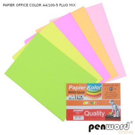 Papier ksero A4/100k mix kolorów Fluo