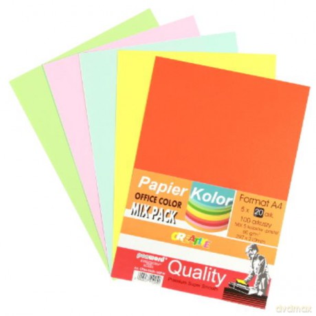 Papier Office color A4/100-5 pastel mix