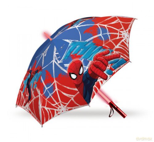 Parasolka automatyczna ze światełkami LED 46 cm Spiderman MV15347