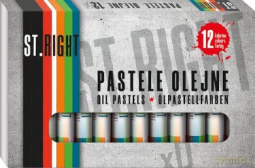 Pastele olejne 12 kolorów ST.RIGHT