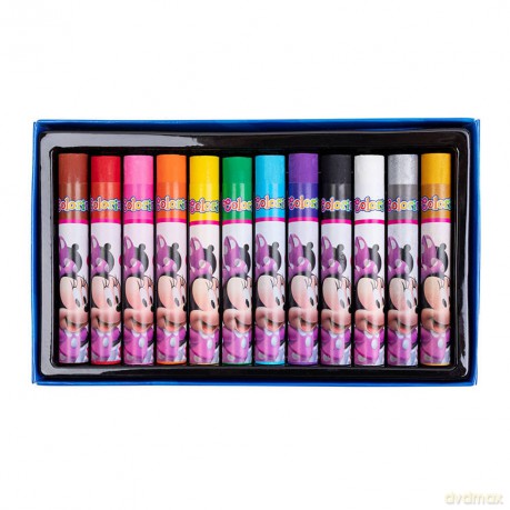 Pastele olejne trójkątne 12 kolorów Colorino Kids Minnie