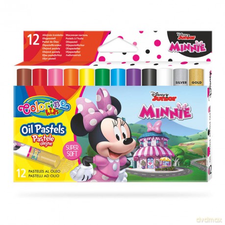 Pastele olejne trójkątne 12 kolorów Colorino Kids Minnie