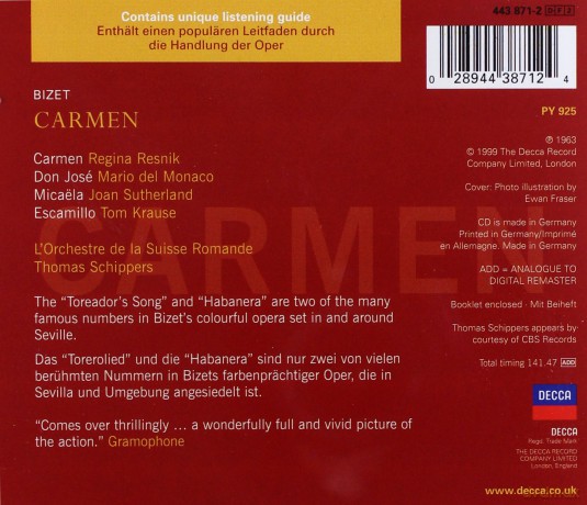 Double Decca: Bizet/Del Monaco [2CD]