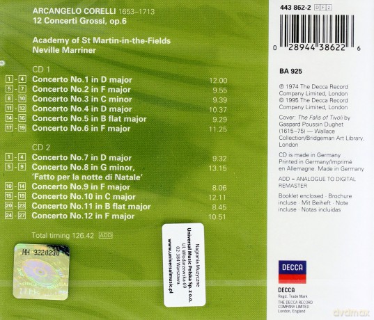 Double Decca: Corelli/ Marriner [2CD]
