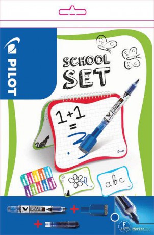 Pilot SCHOOL SET (2 marker, gąbka-skuwka, tablica)