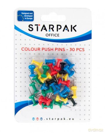 Pinezki tablicowe 30szt blister.