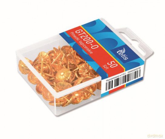 Pinezki tapicerskie złote 50szt
