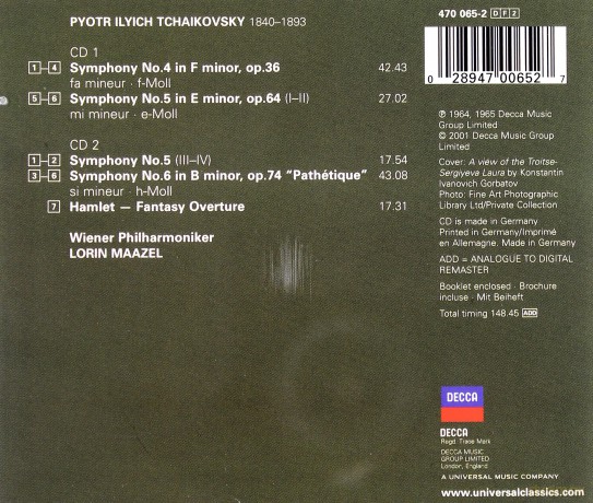 Double Decca: Maazel/Tchaikovsky [2CD]