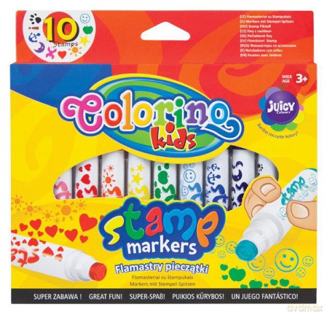 Pisaki 10kol pieczątki COLORINO 34623