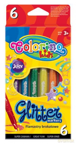 Pisaki 6kol brokatowe COLORINO 65641