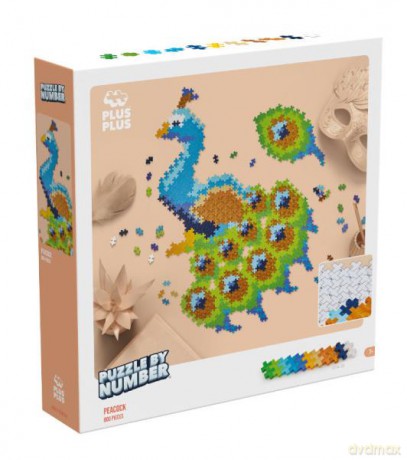 Plus Plus Puzzle by number Paw 800 elementów 3931 [PUZZLE]