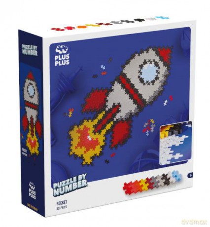 Plus Plus Puzzle by number Rakieta 500 elementów 3930 [PUZZLE]