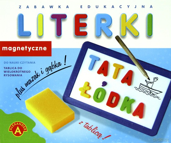 Literki magnetyczne z tablicą [GRA]