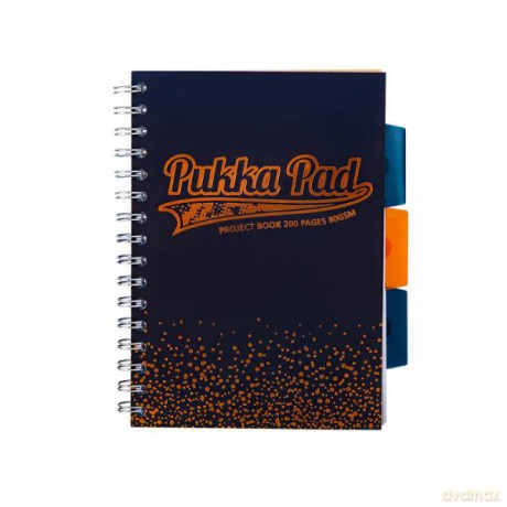 Projekt Book Blush Navy Kołozeszyt A5 kratka