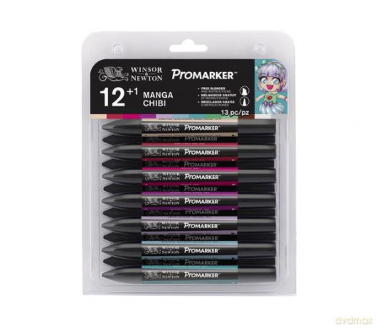 Promarker kpl.12 + 1 Manga Chibi