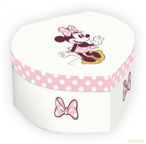 Pudełko na biżuterię z lusterkiem i dźwiękami, 15x8,5x13,5 cm Minnie WD20324