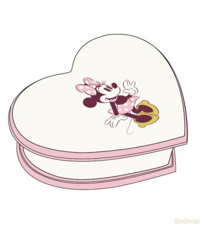 Pudełko na biżuterię z lusterkiem, drewniane, 20,2x6,3x16,7 cm Minnie WD20322