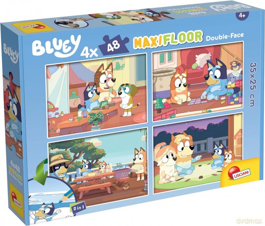 Puzzle podłogowe dwustronne Maxi 4x48el Bluey 100354 [PUZZLE]