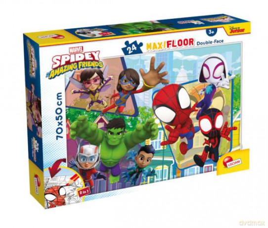 Puzzle podłogowe dwustronne Maxi Floor 24el Marvel Spidey 99726 [PUZZLE]