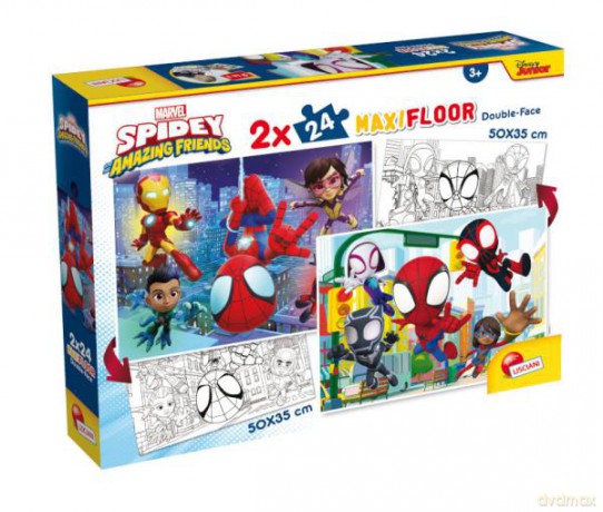 Puzzle podłogowe dwustronne Maxi Floor 2x24el Marvel Spidey 99788 [PUZZLE]