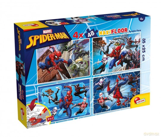Puzzle podłogowe dwustronne Maxi Floor 4x48el Marvel Spiderman 100385 [PUZZLE]