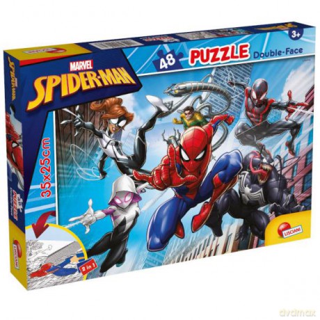 Puzzle podłogowe dwustronne M-Plus 48el Marvel Spiderman 99627 [PUZZLE]