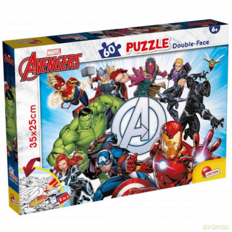 Puzzle podłogowe dwustronne M-Plus 60el Marvel Avengers 99658 [PUZZLE]
